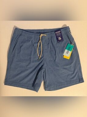 NWT Fair Harbor The Wilder Corduroy Short Denim Blue Size 2X